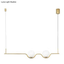 GobekUsa Sleek Metal Island Pendant - Elegant Glass Ceiling Light for Dining Table