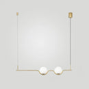 GobekUsa Sleek Metal Island Pendant - Elegant Glass Ceiling Light for Dining Table