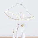 GobekUsa Sleek Metal Island Pendant with LED Suspension Lighting in Black/White for Warm/White Light