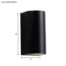 GobekUsa Sleek Metal LED Flush Mount Wall Sconce for Porch - Rectangle, Cylinder, Triangle Shapes - Simplicity design - 1/2-Light - Black Finish