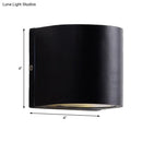 GobekUsa Sleek Metal LED Flush Mount Wall Sconce for Porch - Rectangle, Cylinder, Triangle Shapes - Simplicity design - 1/2-Light - Black Finish