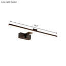 GobekUsa Sleek Metal Vanity Light Fixture Simplicity 16"/19.5" L LED Wall Lamp in Black with Warm/White Light