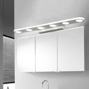 GobekUsa Sleek Metal Vanity Wall Light - 4/6-Light White Mounted Lamp in Warm/White Light