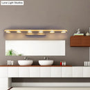GobekUsa Sleek Metal Vanity Wall Light - 4/6-Light White Mounted Lamp in Warm/White Light