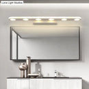 GobekUsa Sleek Metal Vanity Wall Light - 4/6-Light White Mounted Lamp in Warm/White Light
