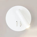 GobekUsa Sleek Metallic LED Tube Wall Sconce with Round Backplate for Living Room - Black/White, Warm/White Light