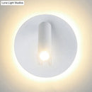 GobekUsa Sleek Metallic LED Tube Wall Sconce with Round Backplate for Living Room - Black/White, Warm/White Light