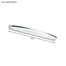 GobekUsa Sleek Modern Metal Vanity Lighting: Oval Shade LED Wall Light Sconce in Chrome, 15"/21" Dia, Warm/White Light