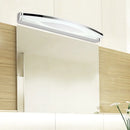 GobekUsa Sleek Modern Metal Vanity Lighting: Oval Shade LED Wall Light Sconce in Chrome, 15"/21" Dia, Warm/White Light
