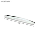 GobekUsa Sleek Modern Metal Vanity Lighting: Oval Shade LED Wall Light Sconce in Chrome, 15"/21" Dia, Warm/White Light