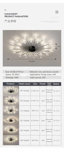 GobekUsa Sleek Nordic LED Chandelier for Modern Home