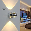 Sleek silver & black crystal led wall light living room sconce by Decorbites