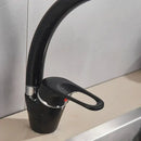 GobekUsa Black Single Handle Kitchen Faucet - Hot and Cold Water Mixer