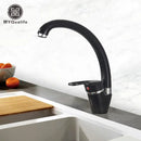 GobekUsa Black Single Handle Kitchen Faucet - Hot and Cold Water Mixer