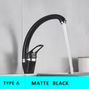 GobekUsa Black Single Handle Kitchen Faucet - Hot and Cold Water Mixer
