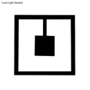 GobekUsa Sleek Square LED Wall Sconce for Bedroom - Warm/White Acrylic Light Fixture in Black/White