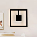 GobekUsa Sleek Square LED Wall Sconce for Bedroom - Warm/White Acrylic Light Fixture in Black/White
