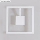 GobekUsa Sleek Square LED Wall Sconce for Bedroom - Warm/White Acrylic Light Fixture in Black/White
