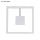 GobekUsa Sleek Square LED Wall Sconce for Bedroom - Warm/White Acrylic Light Fixture in Black/White