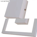 GobekUsa Sleek Square LED Wall Sconce for Bedroom - Warm/White Acrylic Light Fixture in Black/White