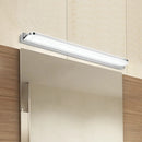 GobekUsa Sleek Stainless Steel Chrome LED Sconce - Rectangular Wall Vanity Light Fixture (16.5"/20.5"/24.5") with Rounded Corner, Warm/White Light