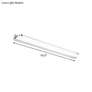 GobekUsa Sleek Stainless Steel Chrome LED Sconce - Rectangular Wall Vanity Light Fixture (16.5"/20.5"/24.5") with Rounded Corner, Warm/White Light