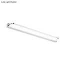 GobekUsa Sleek Stainless Steel Chrome LED Sconce - Rectangular Wall Vanity Light Fixture (16.5"/20.5"/24.5") with Rounded Corner, Warm/White Light