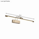 GobekUsa Sleek Tube Vanity Wall Light - Metal, LED Bathroom Sconce in Nickel/Brushed Brass - 18"/21.5" Width - Warm/White Lighting