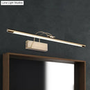 GobekUsa Sleek Tube Vanity Wall Light - Metal, LED Bathroom Sconce in Nickel/Brushed Brass - 18"/21.5" Width - Warm/White Lighting