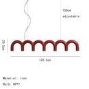GobekUsa Sleek U-Shaped Chandelier for Bedroom and Kitchen