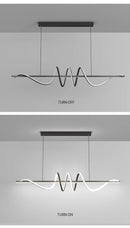 GobekUsa Sleek Wavy Pendant Lights for Dining Room