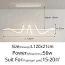 GobekUsa Sleek Wavy Pendant Lights for Dining Room