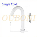 GobekUsa Automatic Sensor Bathroom Faucet, Solid Brass, Water Saving, Touch-Free Electric Tap