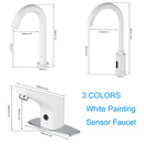 GobekUsa Automatic Sensor Bathroom Faucet, Solid Brass, Water Saving, Touch-Free Electric Tap