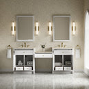 James Martin Bellshire 84" Double Bathroom Vanity, Bright White