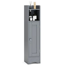 Slim Bathroom Cabinet Corner with 1 Door and Adjustable Shelves