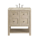 James Martin Breckenridge 30" Single Bathroom Vanity, Whitewashed Oak