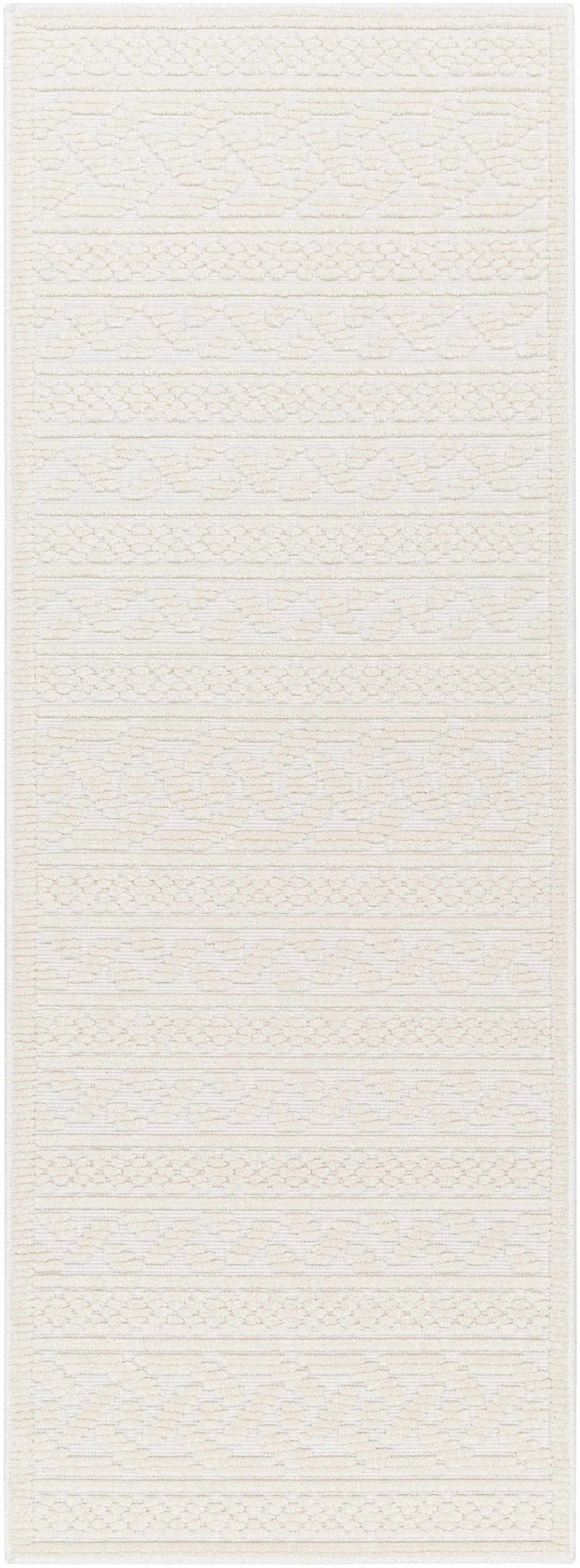 Fadey White 3D Washable Rug