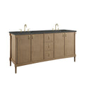 James Martin Kinnsden 72" Double Bathroom Vanity, Weathered Oak