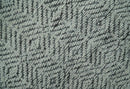 Small 2x3 Hand Knotted Ivory and Charcoal Tribal Design Wool Rug by The Rug Decor