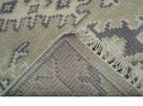 Small 2x3 Traditional Beige And Gray Hand Knotted Wool Rug