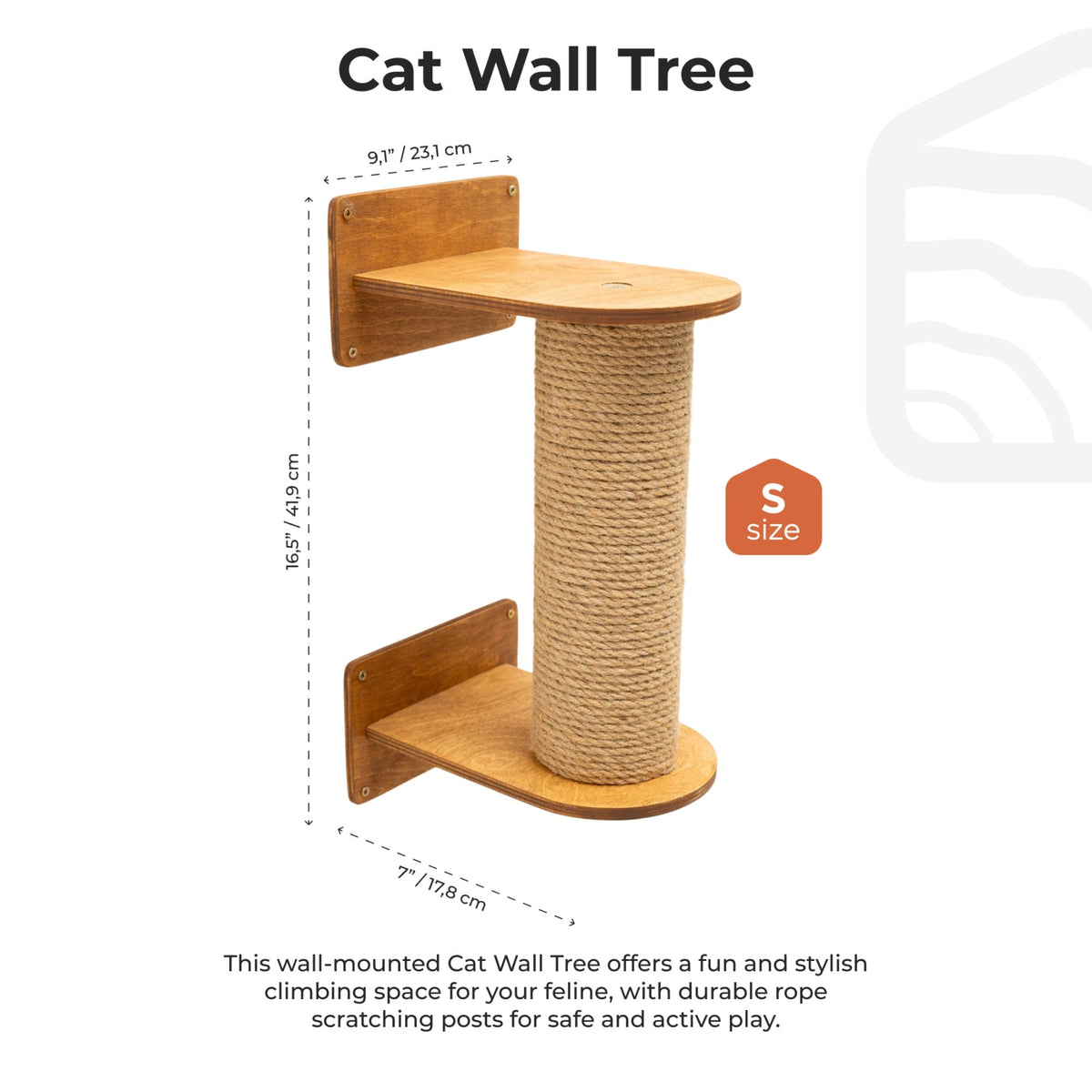 Small Cat Tree – Oak, photo 6 of 7
