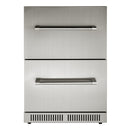 Small Double Drawer Stainless Steel Built-In Undercounter Beverage Refrigerator, 5.1 Cu.Ft. (SAK50273)