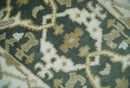 Small Entryway 2x3 Gray, Ivory and Beige Hand Knotted Oriental Oushak Wool Area Rug by The Rug Decor