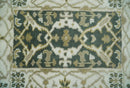 Small Entryway 2x3 Gray, Ivory and Beige Hand Knotted Oriental Oushak Wool Area Rug by The Rug Decor