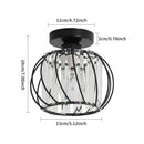 GobekUsa Small Metal Cage Farmhouse Ceiling Light