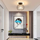 GobekUsa Small Metal Cage Farmhouse Ceiling Light