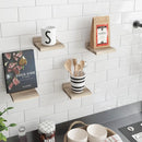 GobekUsa Small Wood Floating Shelves 4-Pack