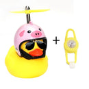 Small Yellow Bike Duck Bicycle Bell Luminous Airscrew Helmet Duck Ducky Bicycle Wind Motor Riding Cycling Lights Horn Rubber Duck Toy Car Ornaments Yellow Duck Car Dashboard Decorations Squeeze Duck Bicycle Horns With Propeller Helmet