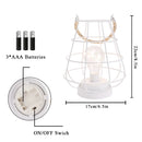 8.5" Tall Battery Powered Outdoor Table Lamp Black by JHY DESIGN